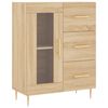 vidaXL Highboard sonoma eik 69,5x34x180 cm konstruert tre