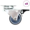 vidaXL Doble svinghjul 8 stk 50 mm
