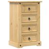 vidaXL Nattbord Corona 53x39x84 cm heltre furu