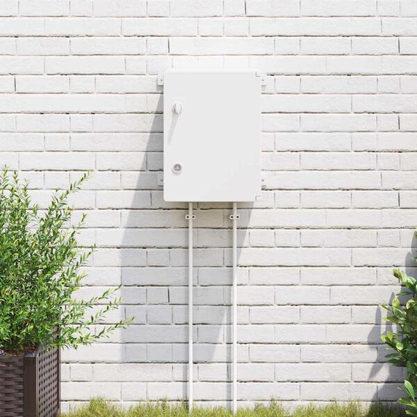 vidaXL Kontrollskap Gr&aring; 30 x 19,5 x 40 cm ABS-plast