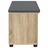 vidaXL Gangbenk med pute Ensfarget Sonoma eik 100 x 38 x 46 cm