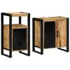 vidaXL Baderomsinnredningssett 2 stk. Brun og svart 55 x 35 x 60 cm