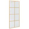 vidaXL Walk-in Dusjvegg Gull 90 x 195 cm herdet glass