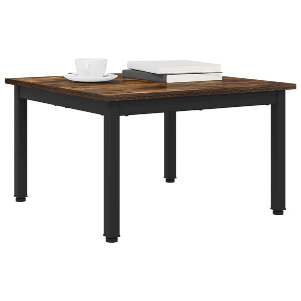vidaXL Kaffebord R&oslash;yk Eik 60 x 60 x 36 cm Konstruert tre