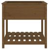 vidaXL Plantekasse med hylle honningbrun 82,5x82,5x81 cm heltre furu