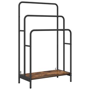 vidaXL Klesstativ med hylle Røyk eik 60 x 30 x 100.5 cm Konstruert tre