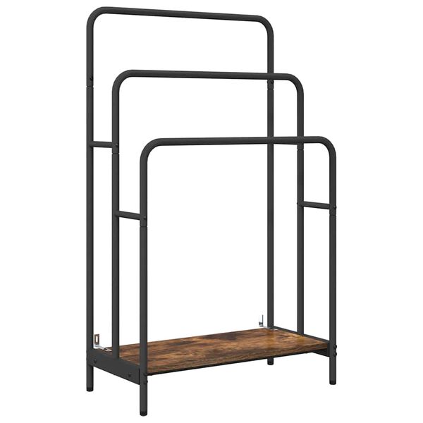 vidaXL Klesstativ med hylle Røyk eik 60 x 30 x 100.5 cm Konstruert tre