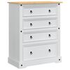 vidaXL Oppbevaringskister Corona Hvit 92 x 48 x 114 cm Massiv furu