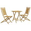 vidaXL Bistrosett 3 deler bambus