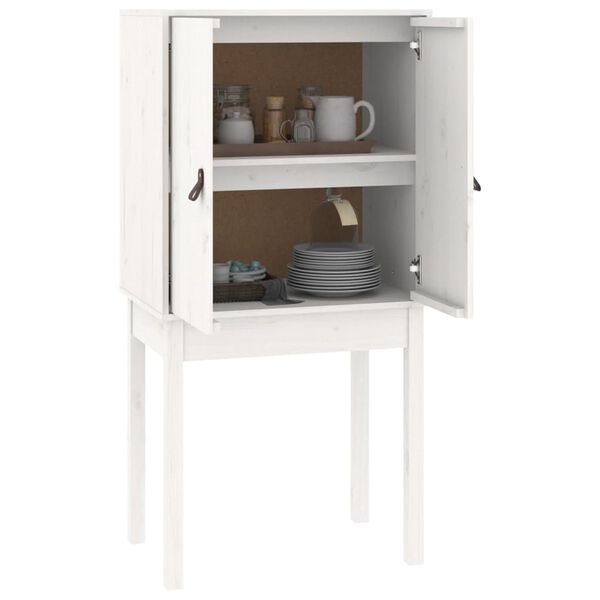 vidaXL Highboard hvit 60x40x120 cm heltre furu