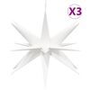 vidaXL Julelys med LED 3 stk sammenleggbar hvit 57 cm