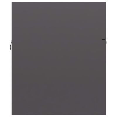vidaXL Servantskap høyglans grå 90x38,5x46 cm sponplate