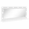 vidaXL Stilfullt Speil Hvit 100 x 45 x 18 cm Glass og konstruert tre