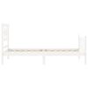 vidaXL Sengeramme med hodegavl hvit single heltre