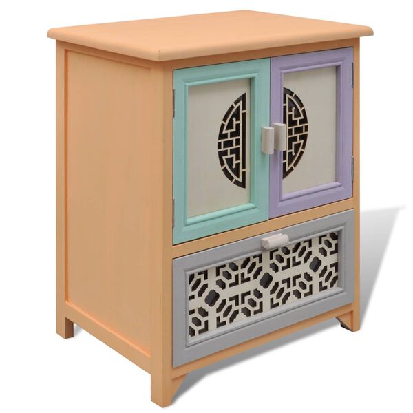 vidaXL Sideskap Flerfarget 46 x 34 x 55.5 cm Keisertre