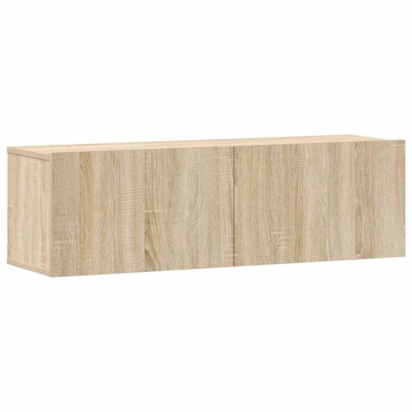 vidaXL TV-skapsett 3 deler sonoma eik konstruert tre