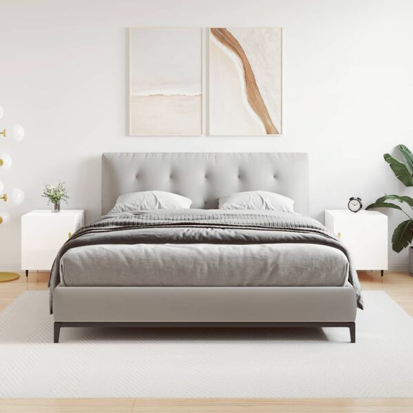 vidaXL Nattbord 2 stk h&oslash;yglans hvit 40x40x50 cm konstruert tre