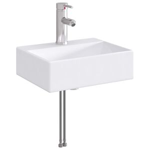 vidaXL Baderomsvask med kran og avl&oslash;p Krom 39 x 30,5 x 12,5 cm