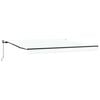 vidaXL Uttrekkbar markise Hvit 400 &times; 300 cm Polyester og aluminium