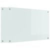 vidaXL Kj&oslash;kkenbenkplate 2 stk. Hvit 90 x 60 cm herdet glass