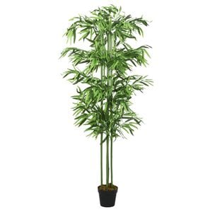 vidaXL Kunstig bambustre 240 blader 80 cm gr&oslash;nn
