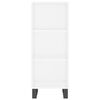 vidaXL Highboard hvit 34,5x32,5x180 cm konstruert tre