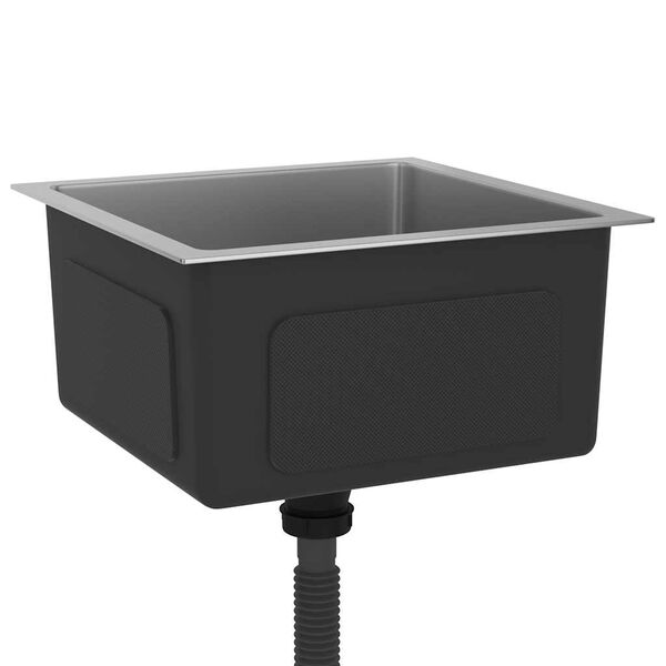 vidaXL Håndlaget kjøkkenvask rustfritt stål