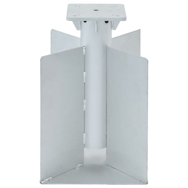 vidaXL Parasollfot som skrus ned i bakken s&oslash;lv 27,5x27,5x45 cm st&aring;l