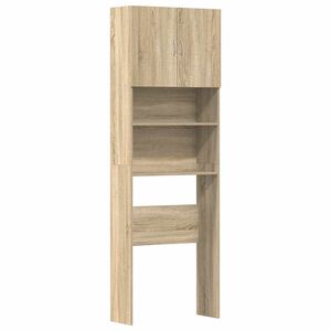 vidaXL Vaskemaskinskap sonoma eik 64x24x190 cm konstruert tre