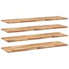 vidaXL Flytende hyller 4 stk 120x40x2 cm oljebehandlet heltre akasie