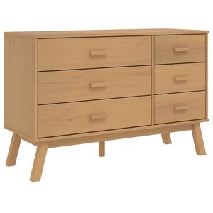 vidaXL Kommode OLDEN brun heltre furu