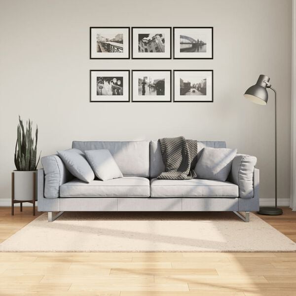 vidaXL Teppe HUARTE kort luv mykt og vaskbart beige 120x170 cm