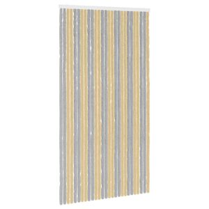 vidaXL Insektgardin Chenille Gr&aring; og Beige 118 x 220 cm 100% PP
