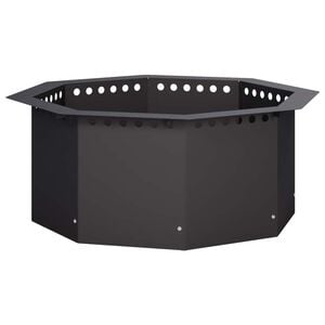 vidaXL B&aring;lplassring Svart 60 x 60 x 25 cm St&aring;l