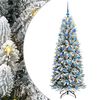 vidaXL Kunstig juletre Hvit 180 cm PVC og plast og st&aring;l og PE