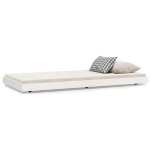vidaXL Sengeramme uten madrass hvit 75x190 cm heltre furu