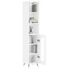 vidaXL Highboard h&oslash;yglans hvit 34,5x34x180 cm konstruert tre