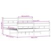 vidaXL Sengeramme i metall uten madrass sonoma eik 193x203 cm
