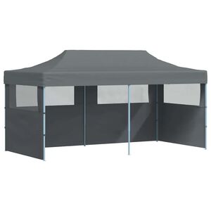 vidaXL Foldbart popup festtelt med sidevegger 3x6 m antrasitt