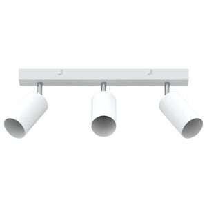 vidaXL Takspot med s&oslash;kelys Hvit 38 x 6 x 16 cm Metall