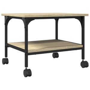 vidaXL Skriverbord 2 hyller sonoma eik 50x40x38 cm konstruert tre