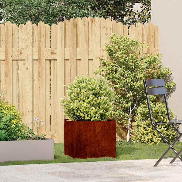 vidaXL Plantekasse Rusty 40x40x40 cm forvitringsst&aring;l