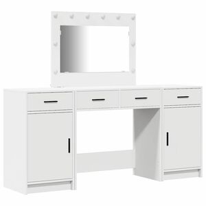 vidaXL Sminkebord 3 stk. Hvit 78,5 x 41 x 135 cm Konstruert tre
