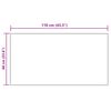 vidaXL Faux Skinnmatte Tafalla Krem 60 x 110 cm Polyester