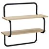 vidaXL 2-lags vegghylle Sonoma eik 60 x 24,5 x 61 cm Konstruert tre