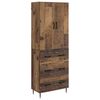 vidaXL Skapsett 2 pcs Gammelt tre 66 x 34,5 x 90 cm Konstruert tre