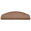 vidaXL Trappematter 30 stk 65x24x4 cm brune halvrund store