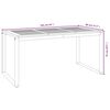 vidaXL Hagebord med U-ben 160x80x75 cm heltre akasie