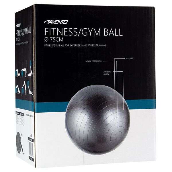 Avento Fitnessball diameter 75 cm s&oslash;lv