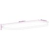 vidaXL Bordplate 140x60x2,5 cm oval heltre mango